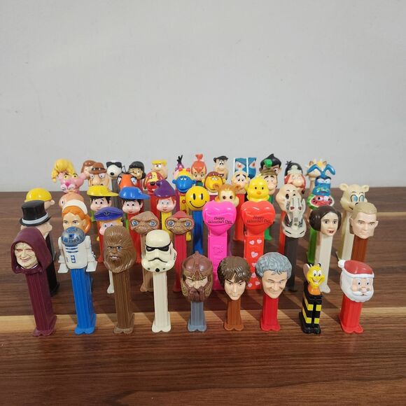 Pez Dispensers Vintage Lot of 52 Star Wars Flinstone Snoopy Lord of the Rings ET - Picture 1 of 10